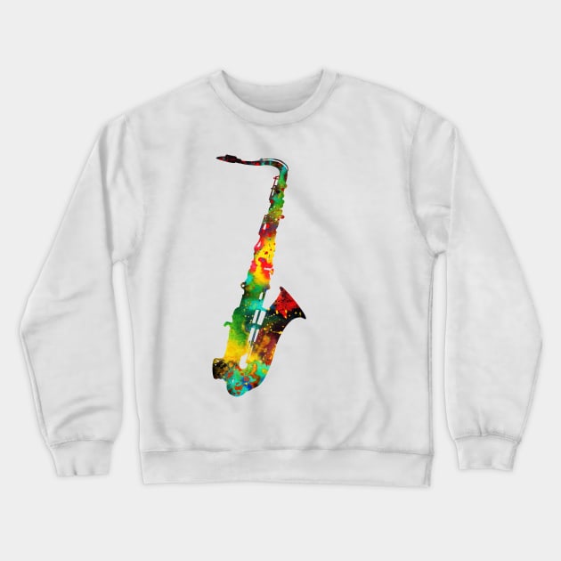 Saxophone Crewneck Sweatshirt by erzebeth